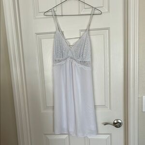 INC International Concepts White Chemise with Spaghetti Straps